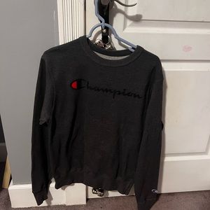Gray, Champion crew-neck